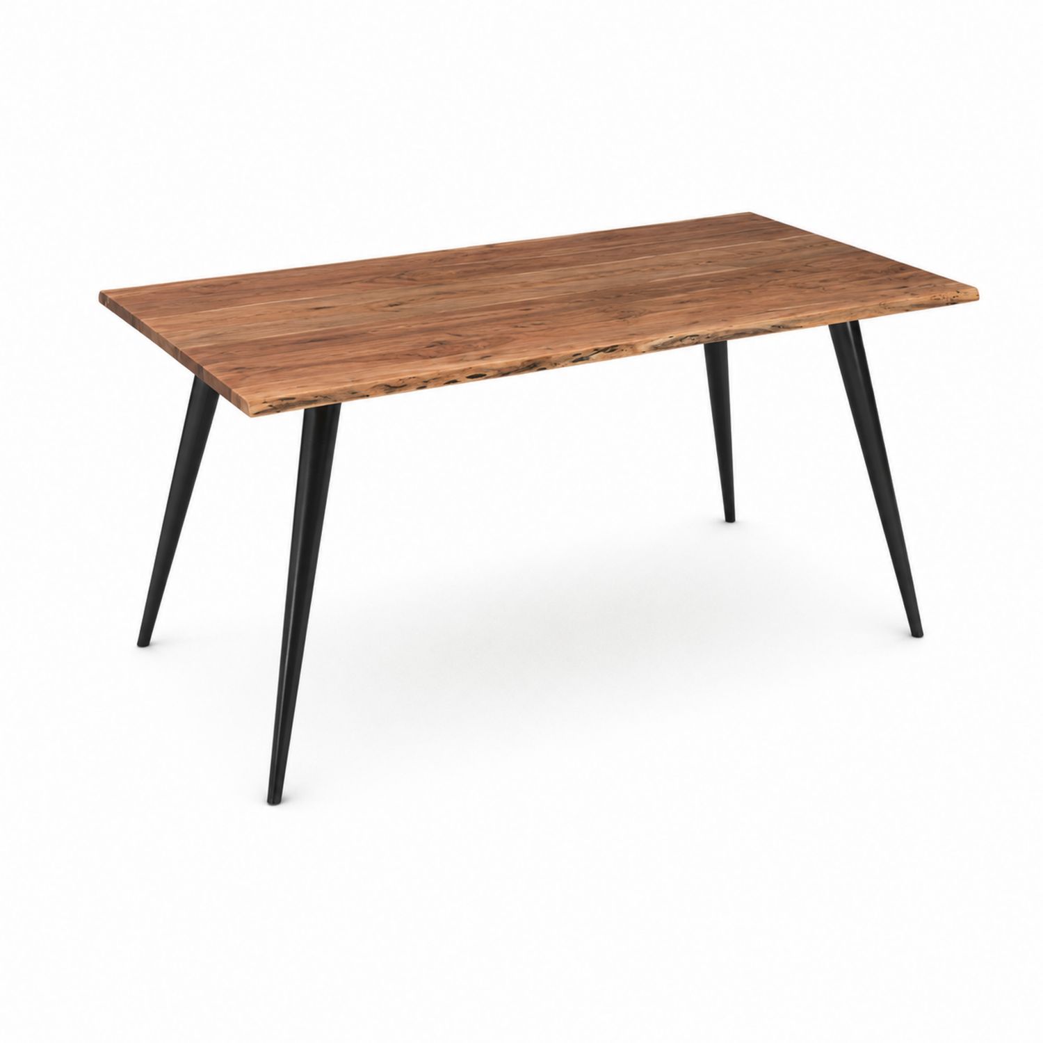 Table à manger rectangulaire en bois et pieds en métal