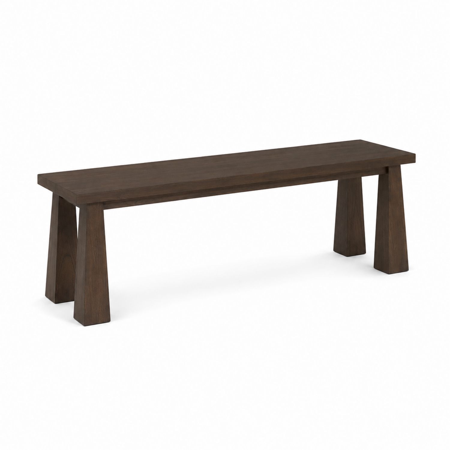Banc rectangulaire en bois d'acajou Marron 150x35x45 cm
