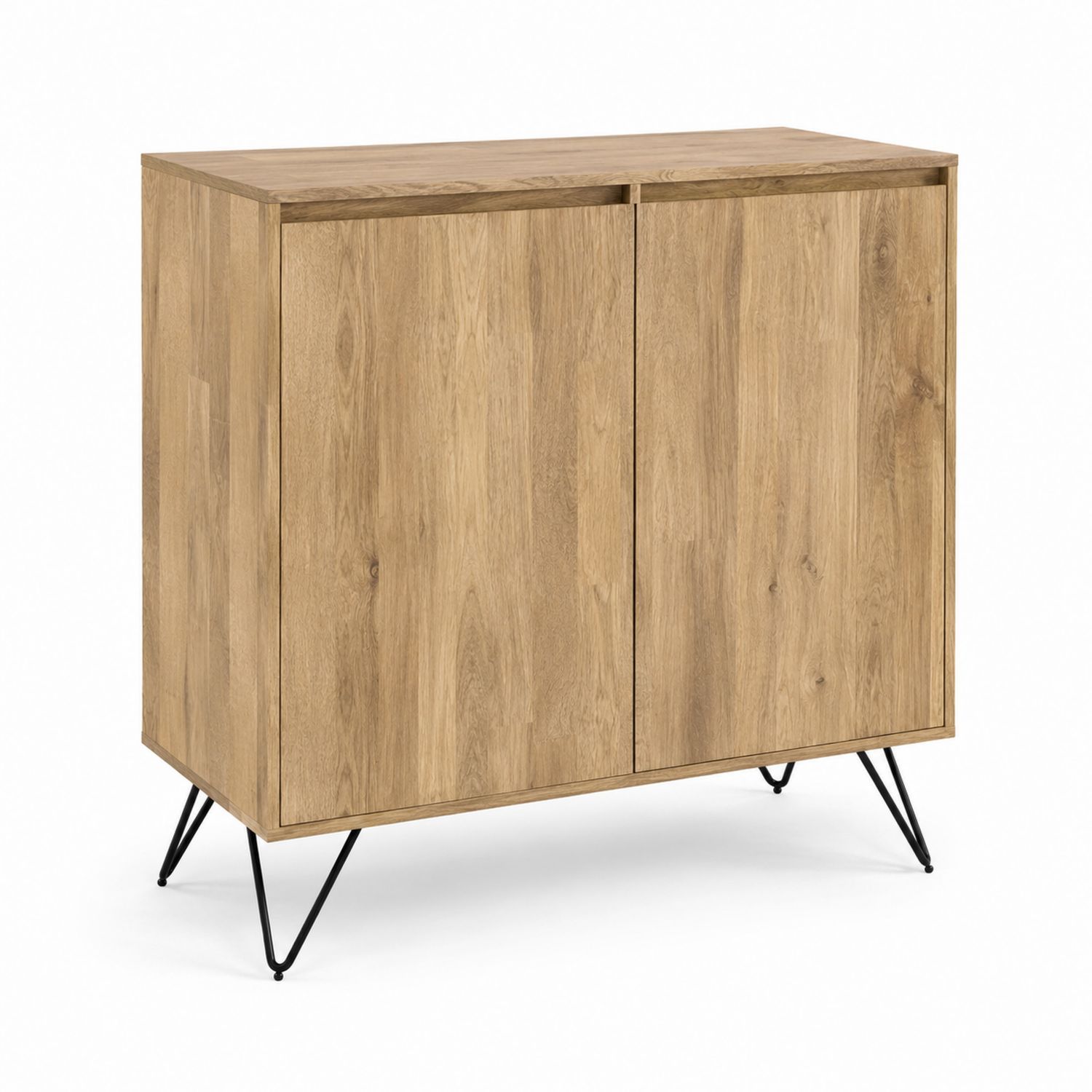 Buffet en bois avec pieds en métal noir