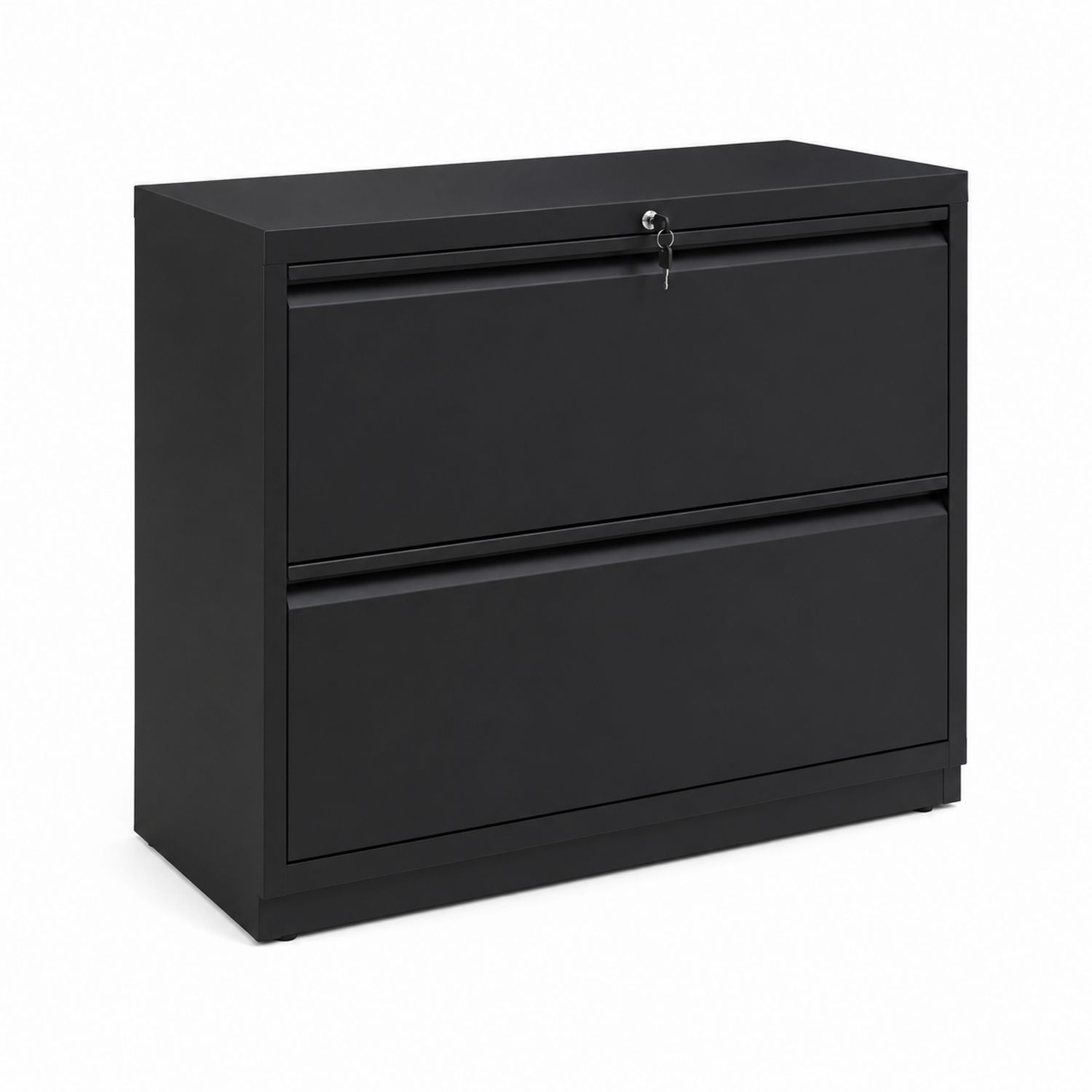 Armoire à classeurs métallique 2 tiroirs verrouillables Noir