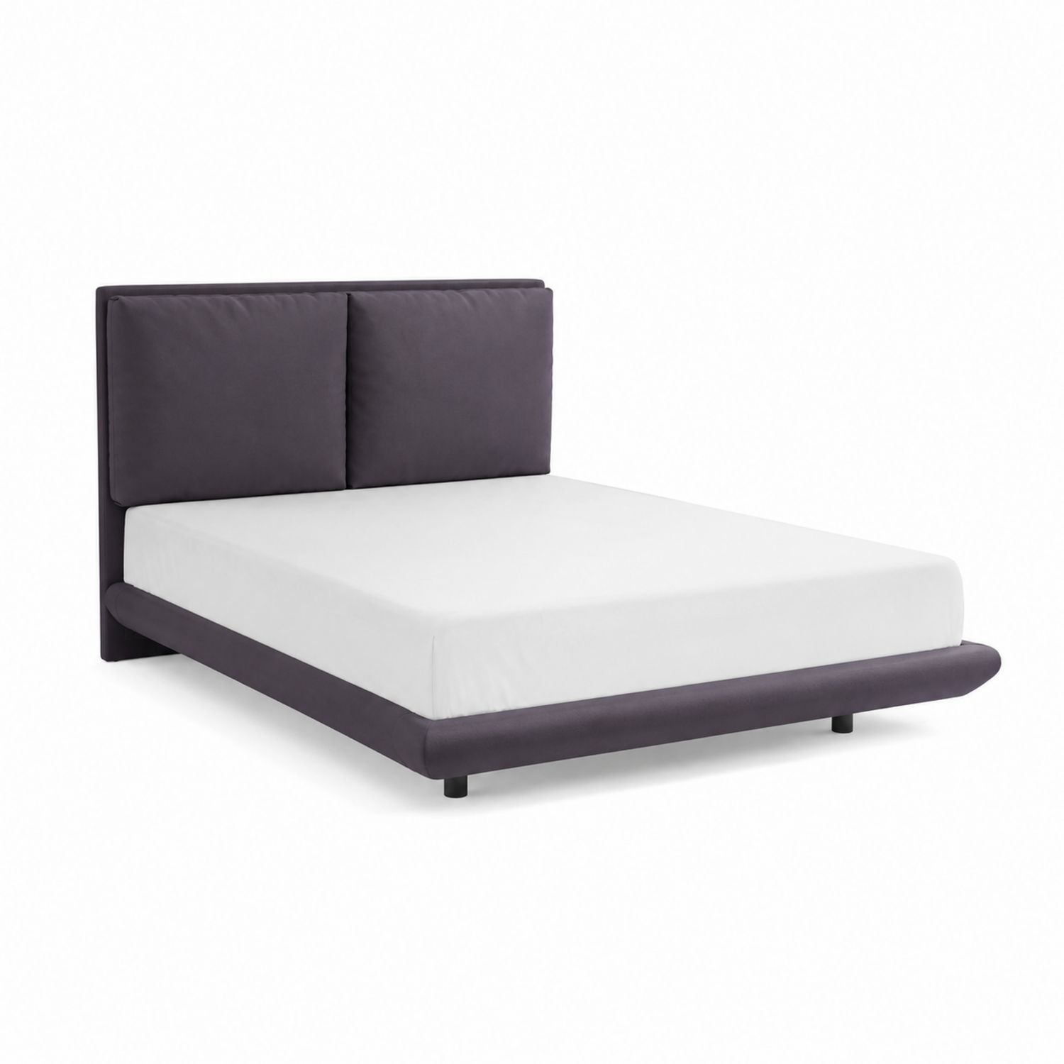 Lit double en tissu violet 200x160cm