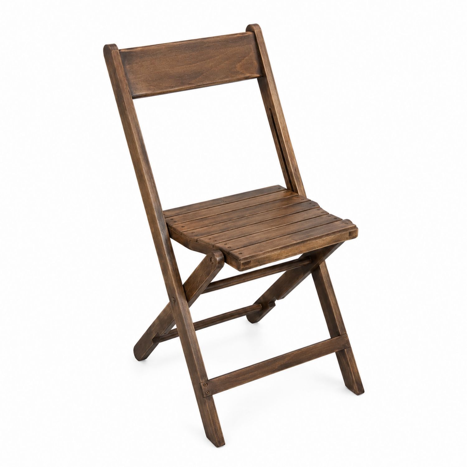 Chaise pliante en bois massif Marron