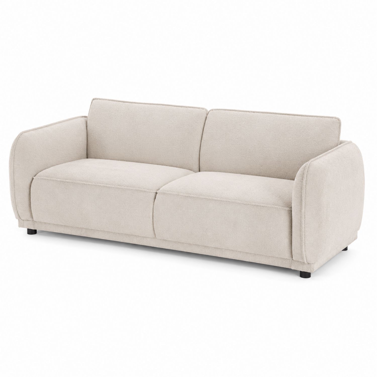 Canapé droit 3 places en tissu Beige