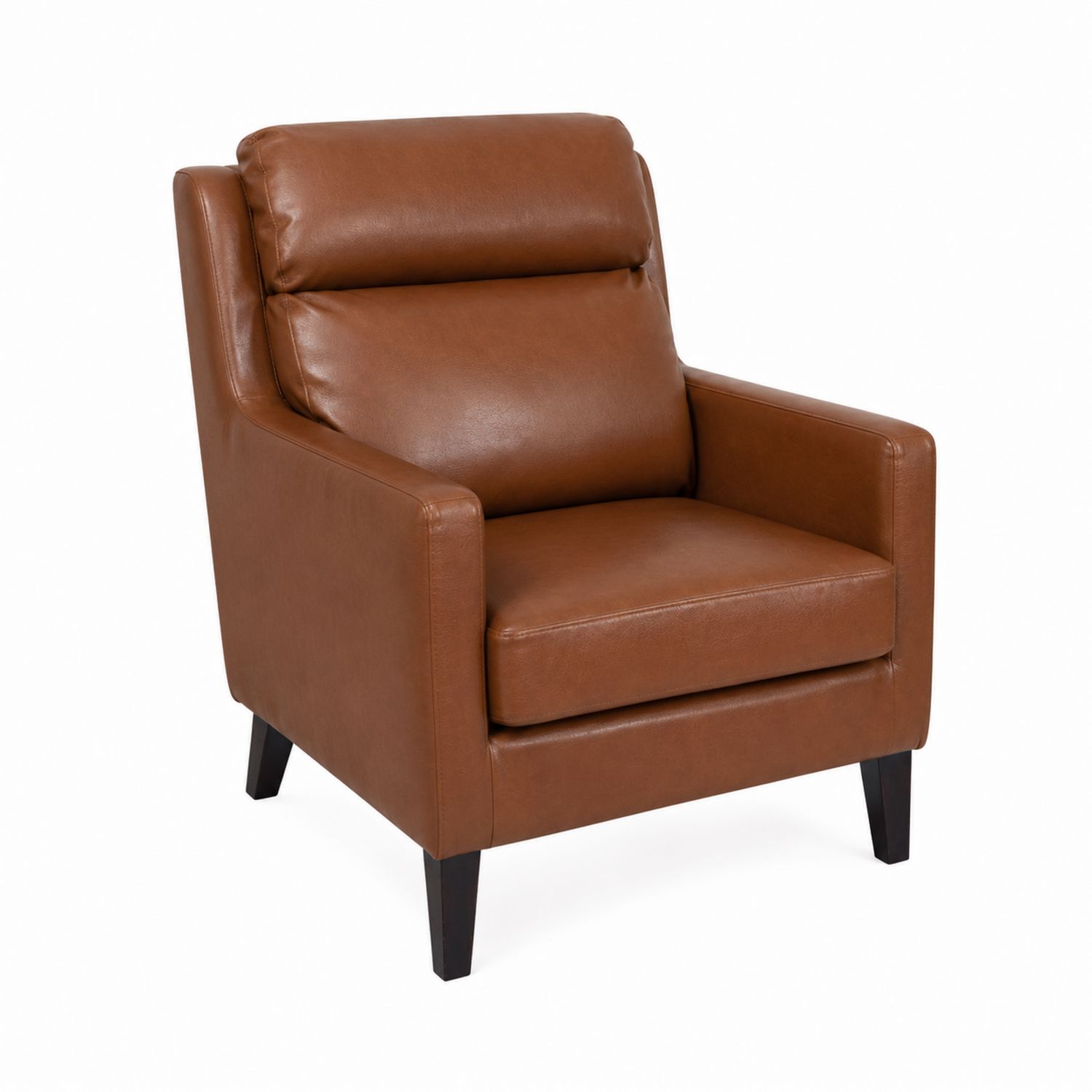 Fauteuil en cuir synthétique Marron