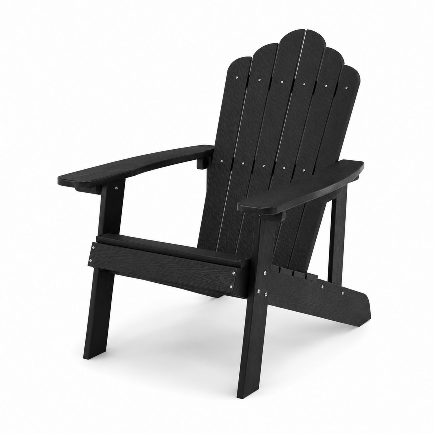 Chaise Adirondack en bois composite Noir