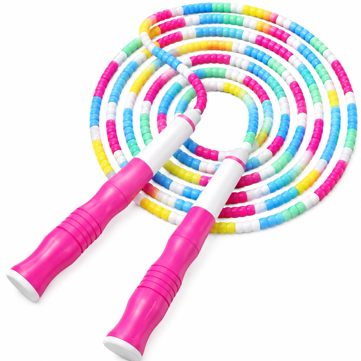 Kinder Springseil mit bunten Perlen, 280 cm, mehrfarbig-meubolveta