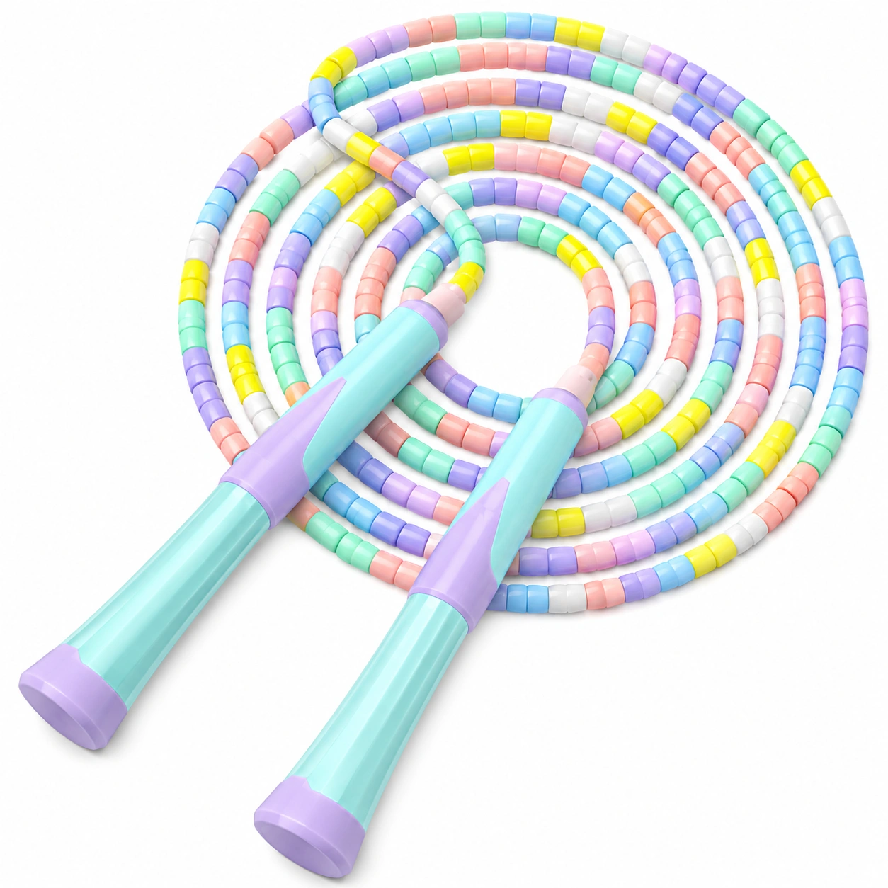 Buntes Perlen-Springseil für Fitness und Freizeit, 280 cm-meubolveta
