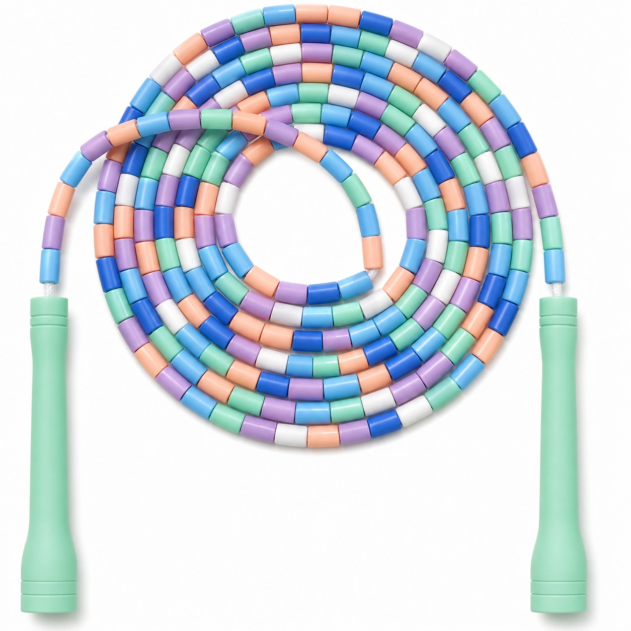 Einstellbares Springseil mit Perlen - Pastellfarben 300cm-meubolveta