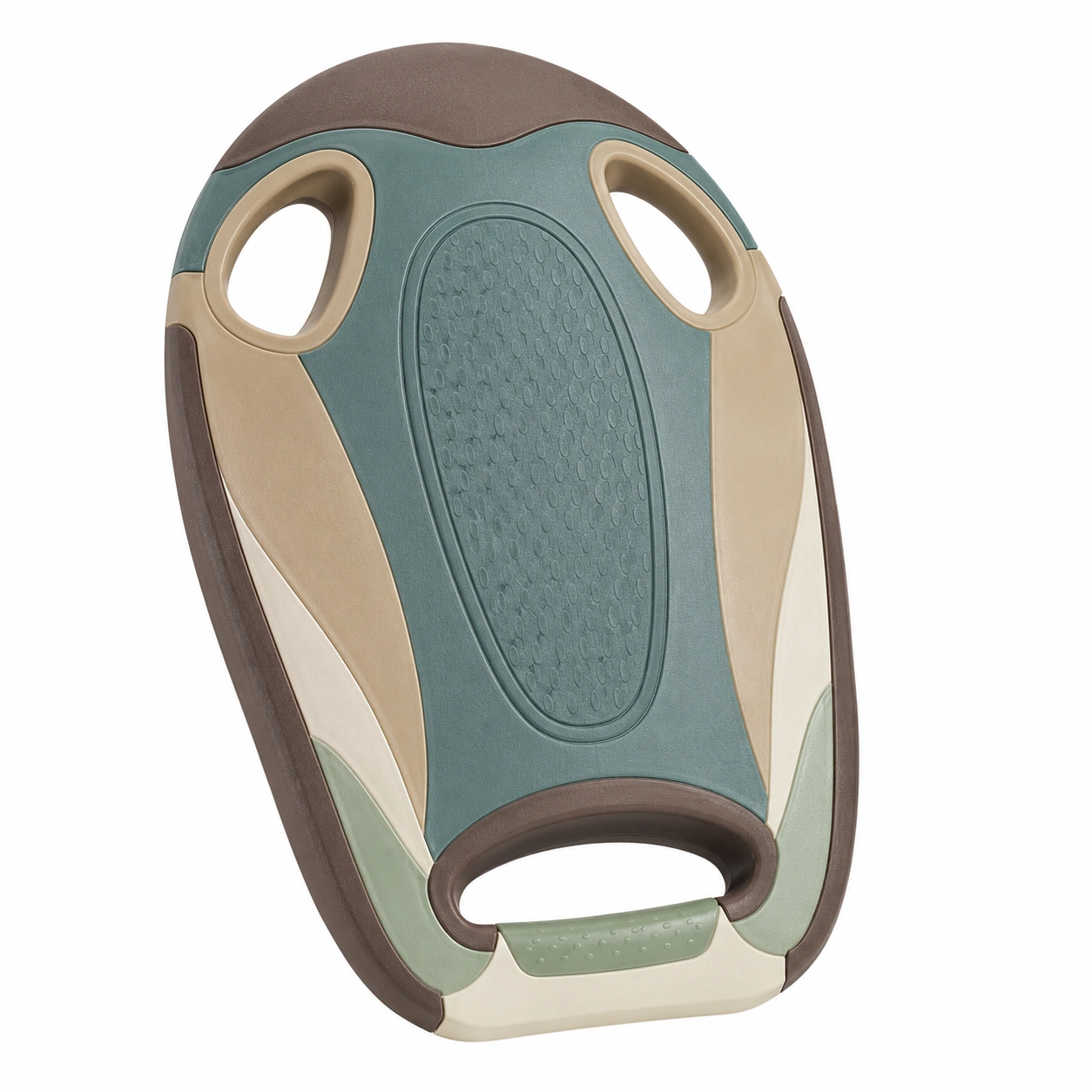 Ergonomisches Schwimmbrett mit Griffen, Braun/Beige/Grün-meubolveta