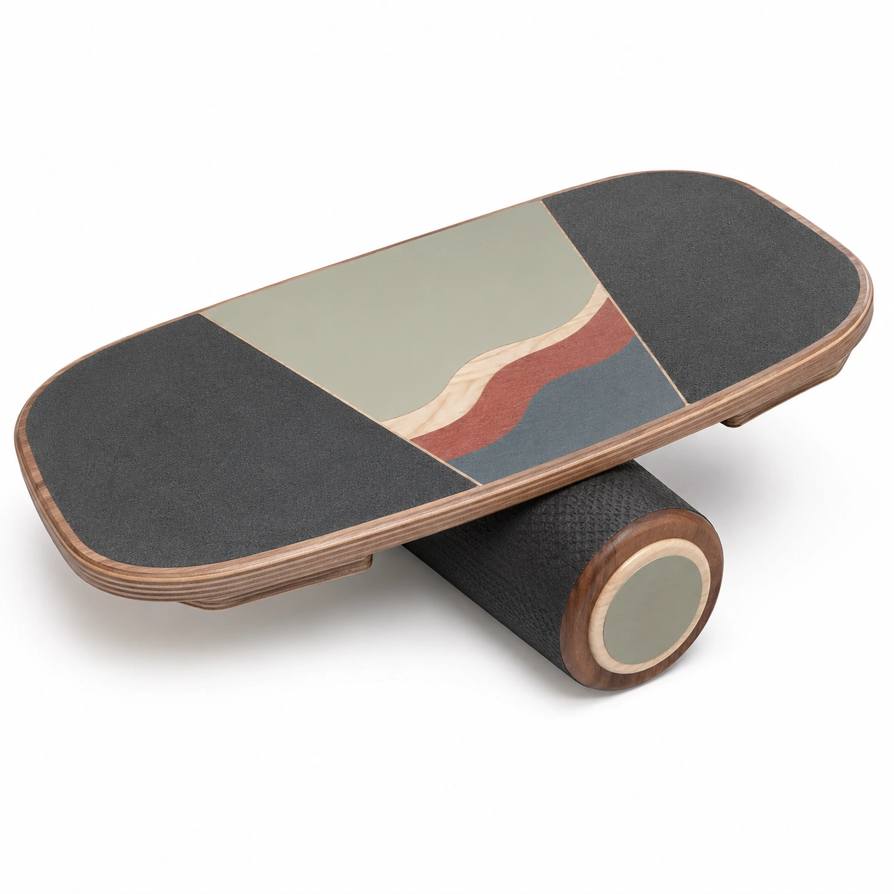 Balanceboard Holz Mehrfarbig mit Anti-Rutsch Oberfläche, 75x30cm-meubolveta