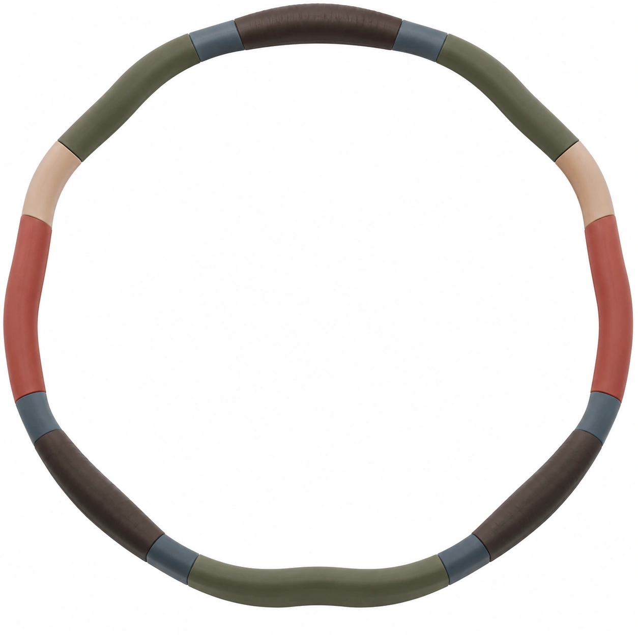 Fitness Hula Hoop Ø 100 cm, 1,2 kg, Wellenmuster, Mehrfarbig-meubolveta