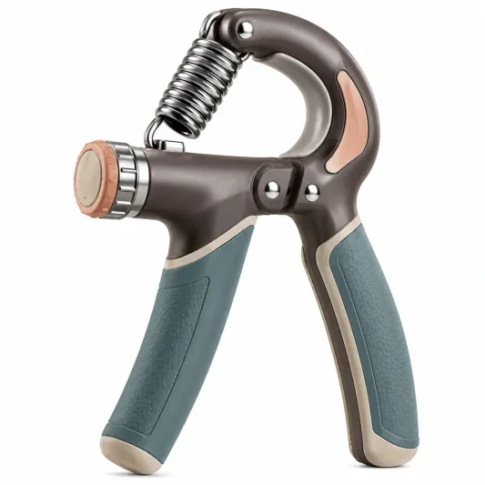 Verstellbarer Handtrainer für Griffkrafttraining - Braun/Blau-meubolveta