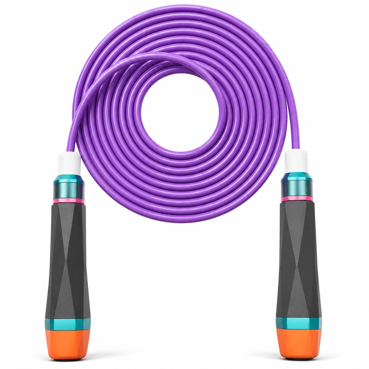 Verstellbares Fitness-Sprungseil, Lila/Schwarz/Orange-meubolveta