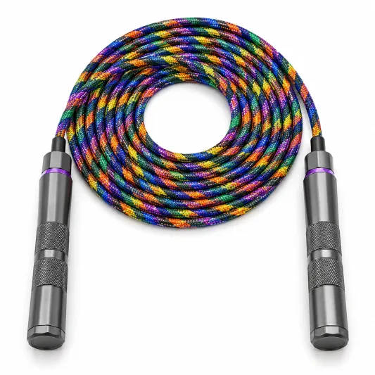 Verstellbares Springseil mit Regenbogenmuster, 300 cm, für Fitness-meubolveta