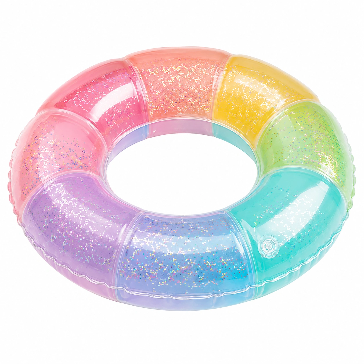 Glitzernder Regenbogen-Schwimmring für Erwachsene-meubolveta