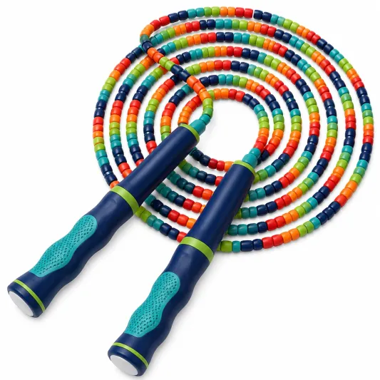 Kinder Springseil mit bunten Perlen und rutschfesten Griffen - 300 cm-decozveta