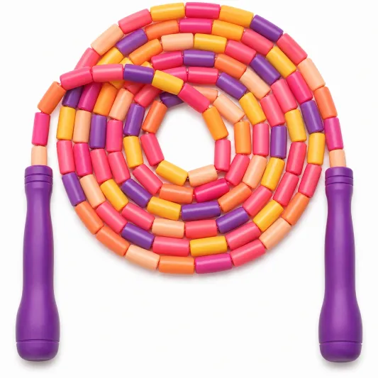 Mehrfarbiges Springseil mit Kunststoffperlen 300cm-decozveta
