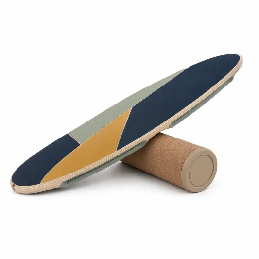Balance Board mit rutschfester Oberfläche in Blau, Gelb und Grün-decozveta