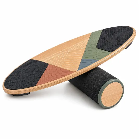 Balance Board Mehrfarbig 80x35 cm mit Rutschfester Oberfläche-decozveta