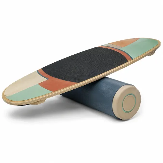 Balance Board mit Rolle Mehrfarbig für Fitness und Therapie-decozveta