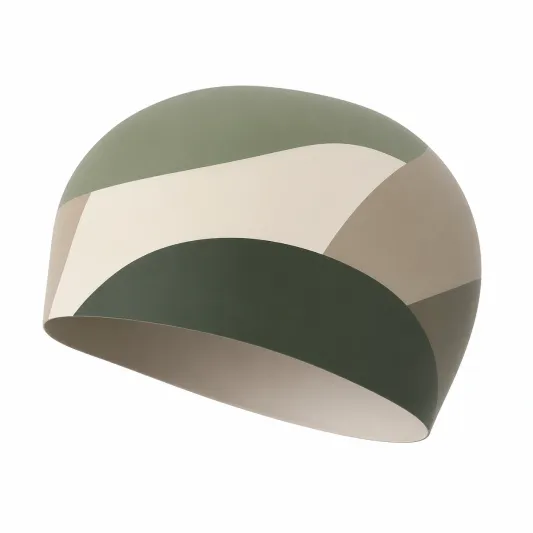 Camouflage Schwimmkappe Wasserdicht Grün/Beige-decozveta