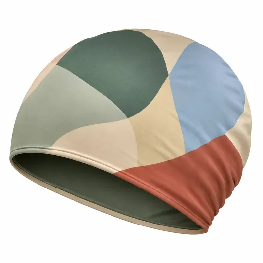 Elastische Schwimmkappe mit Mehrfarbigem Design-decozveta