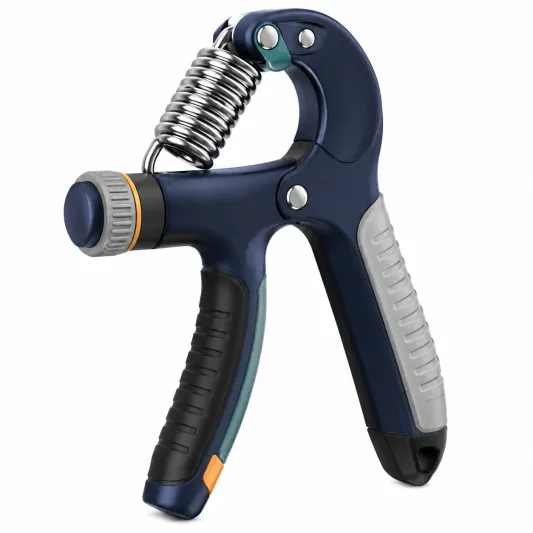 Ergonomischer Handmuskeltrainer mit verstellbarem Widerstand 10-40 kg, Oliv/Schwarz/Orange-meubrixon