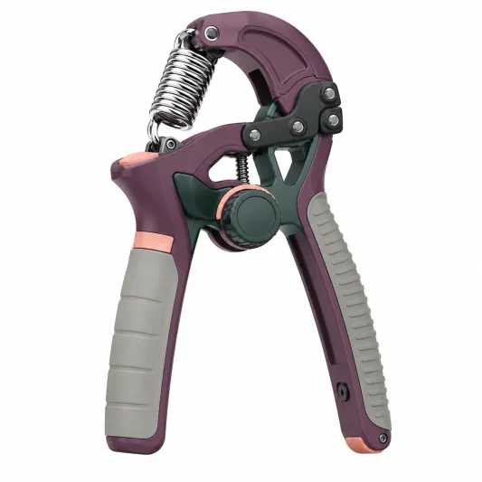 Verstellbarer Handtrainer für Krafttraining, Grau und Blau-meubrixon