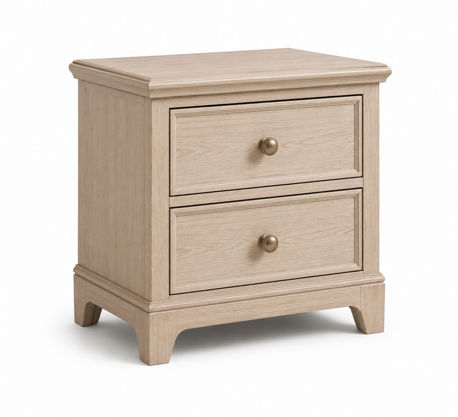 Table de chevet en bois 2 tiroirs 50 cm x 40 cm x 55 cm