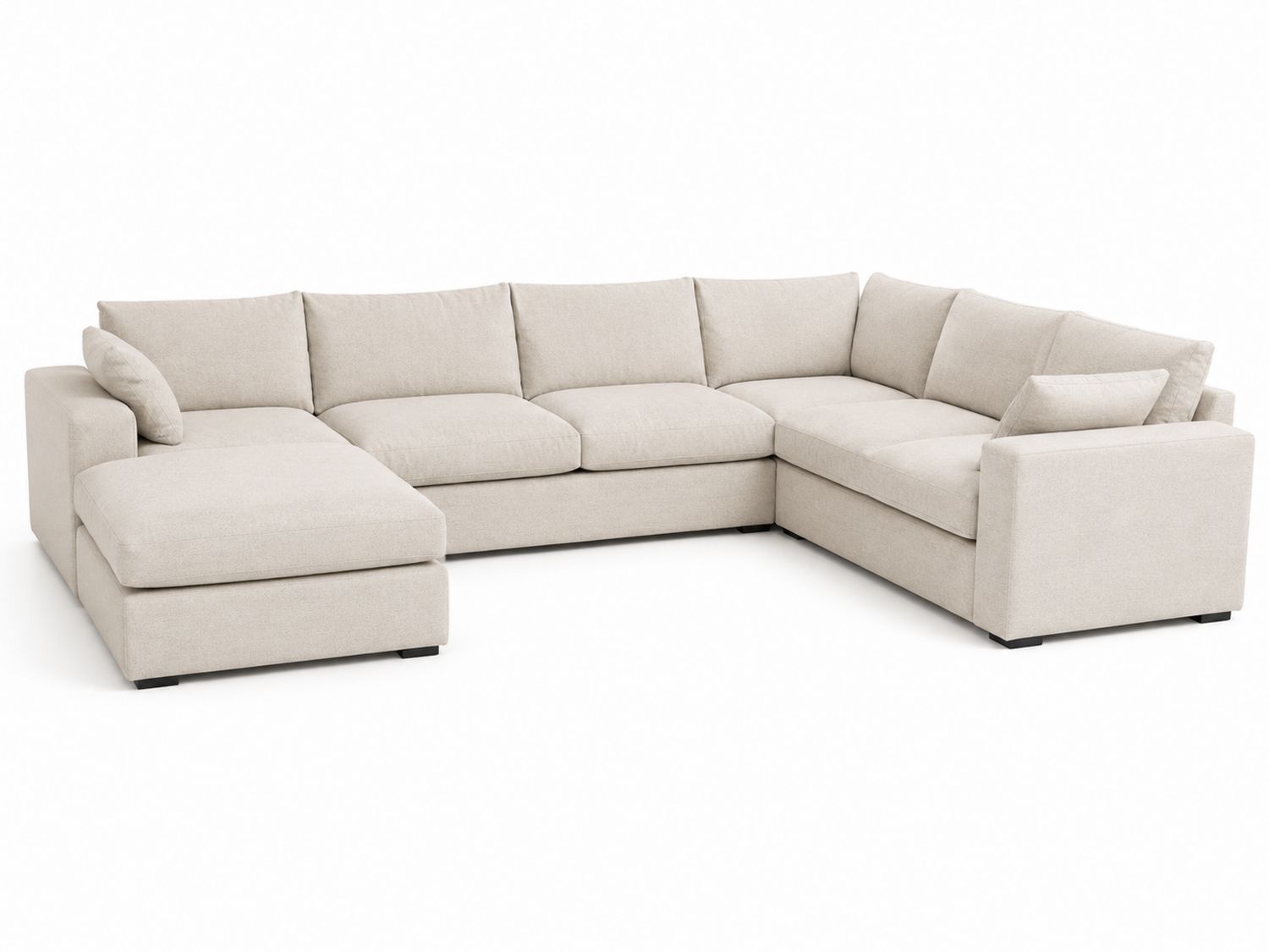 Canapé d'angle en tissu Beige 300x230 cm