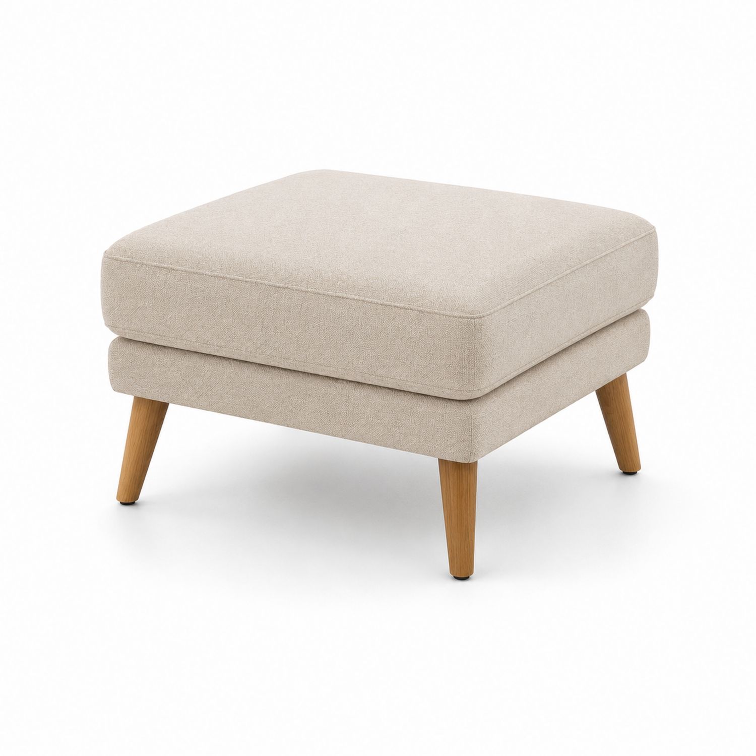 Pouf en tissu avec pieds en bois