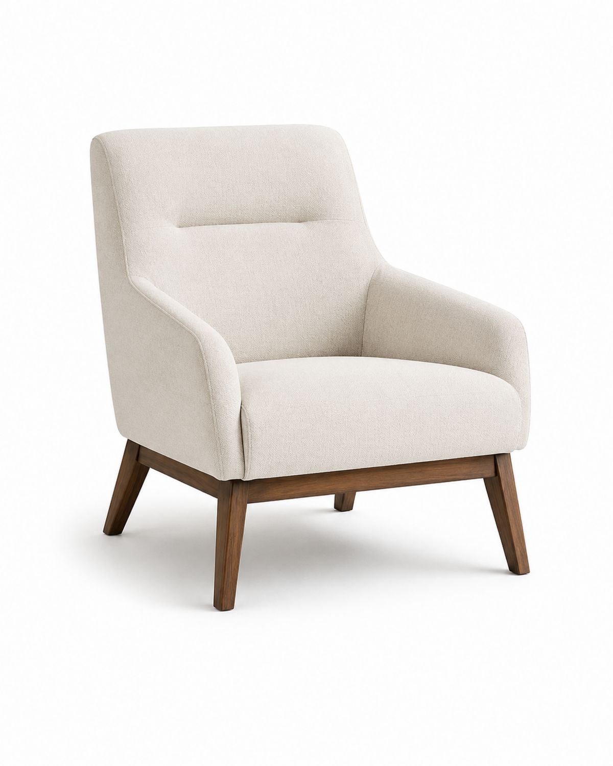 Fauteuil en tissu avec pieds en bois