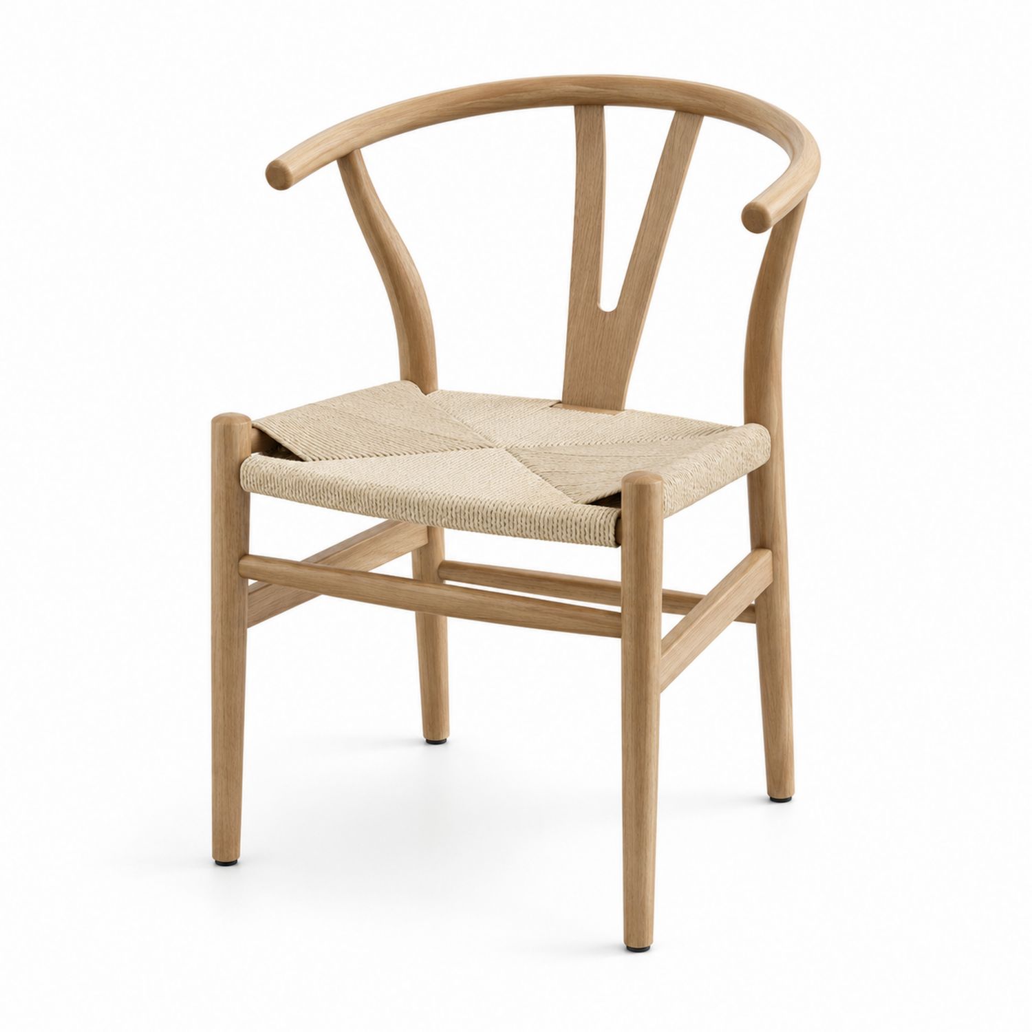 Chaise en bois et corde naturelle