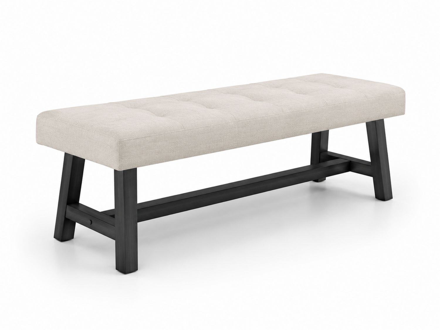 Banc en bois et tissu 140 cm