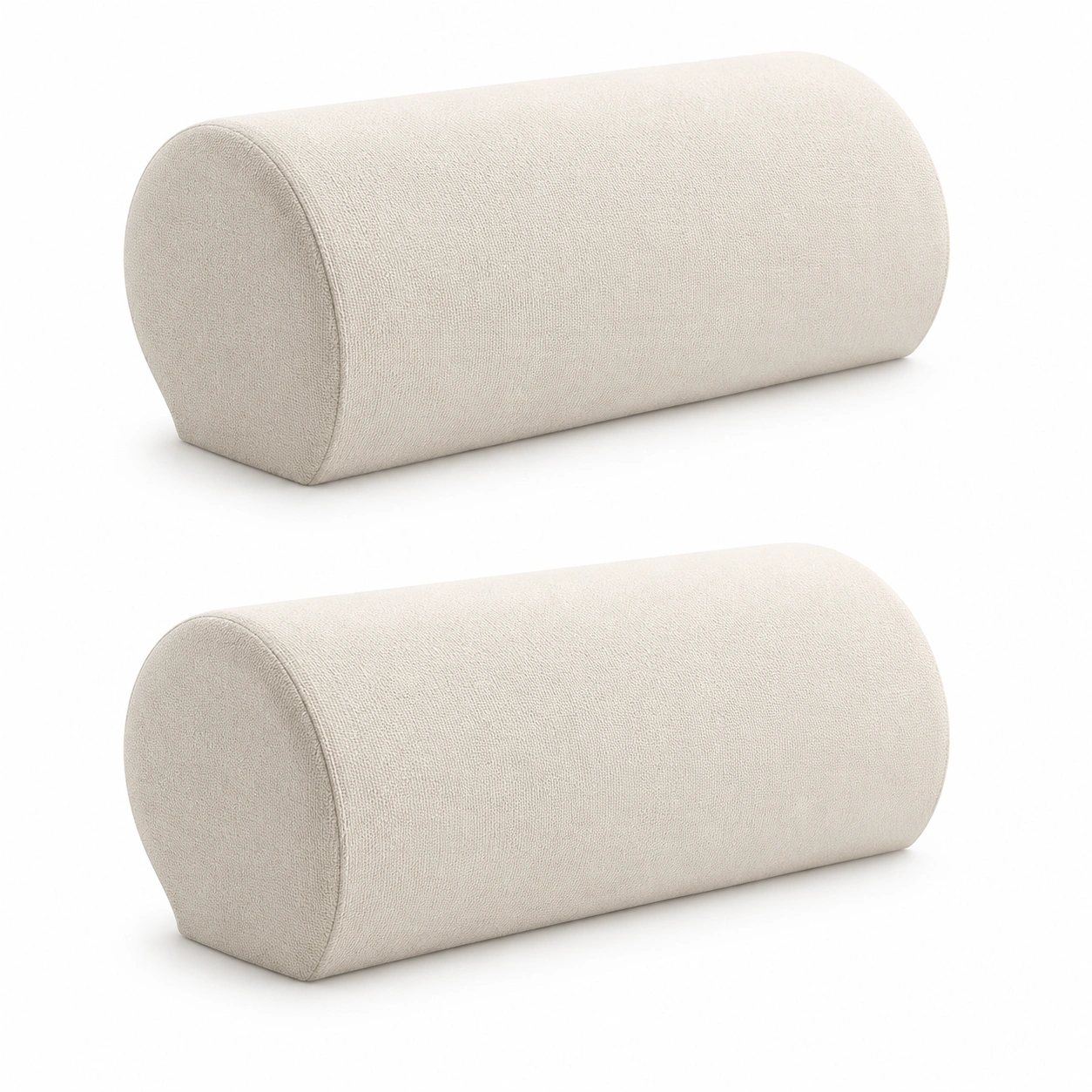 Juego de 2 cojines cilindricos color beige-casafinohome