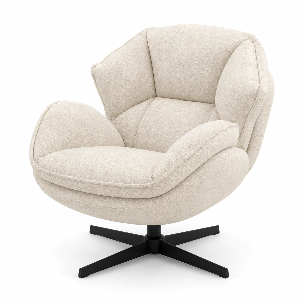 Sillon giratorio color marfil-casafinohome