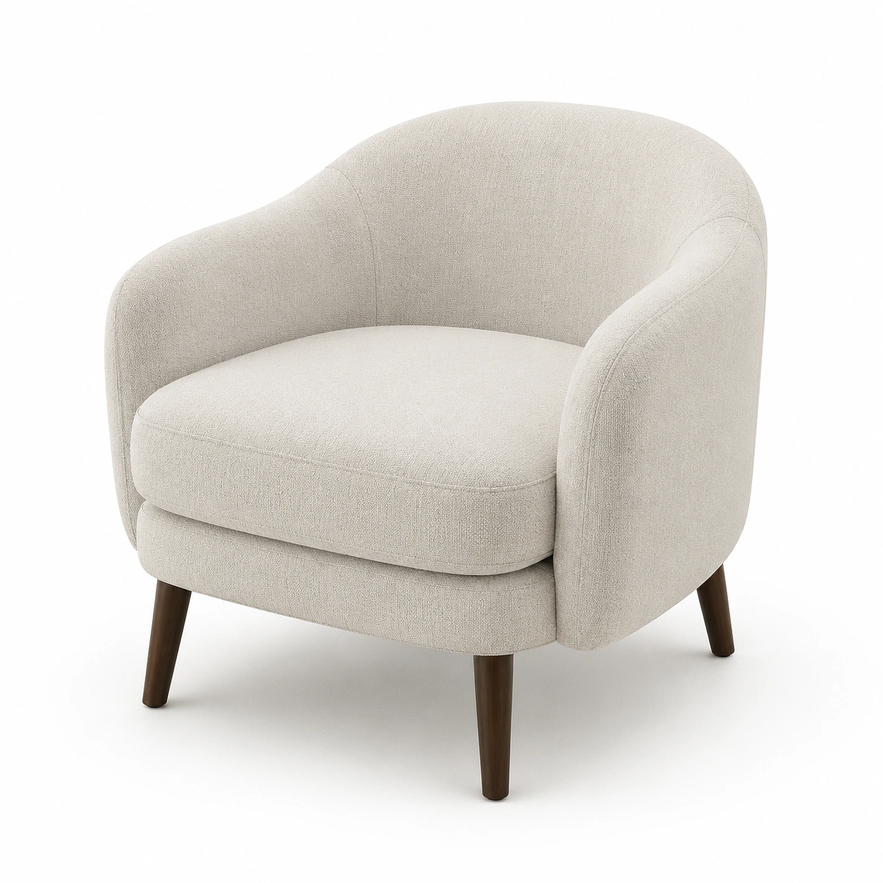 Sillon de tela color marfil-casafinohome
