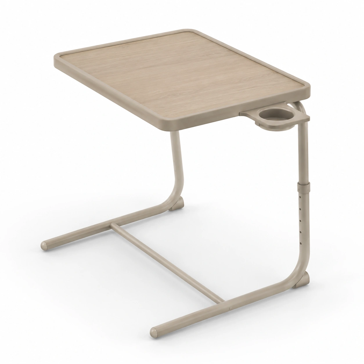 Mesa auxiliar ajustable para cama color beige-casafinohome