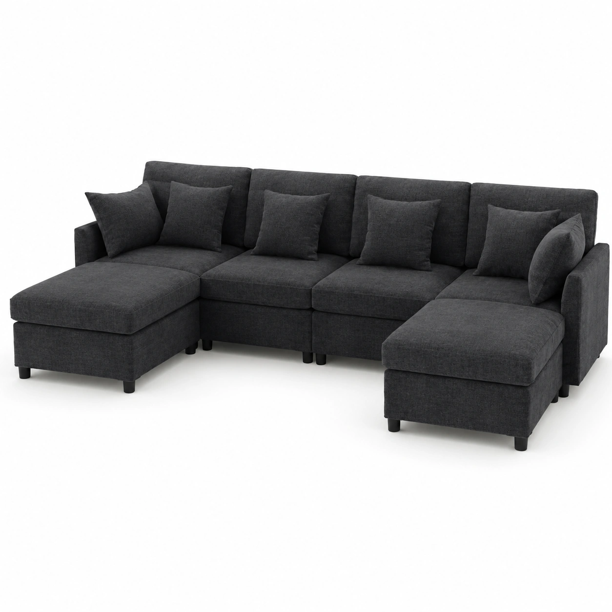 Sofa modular esquinero color gris oscuro-casafinohome