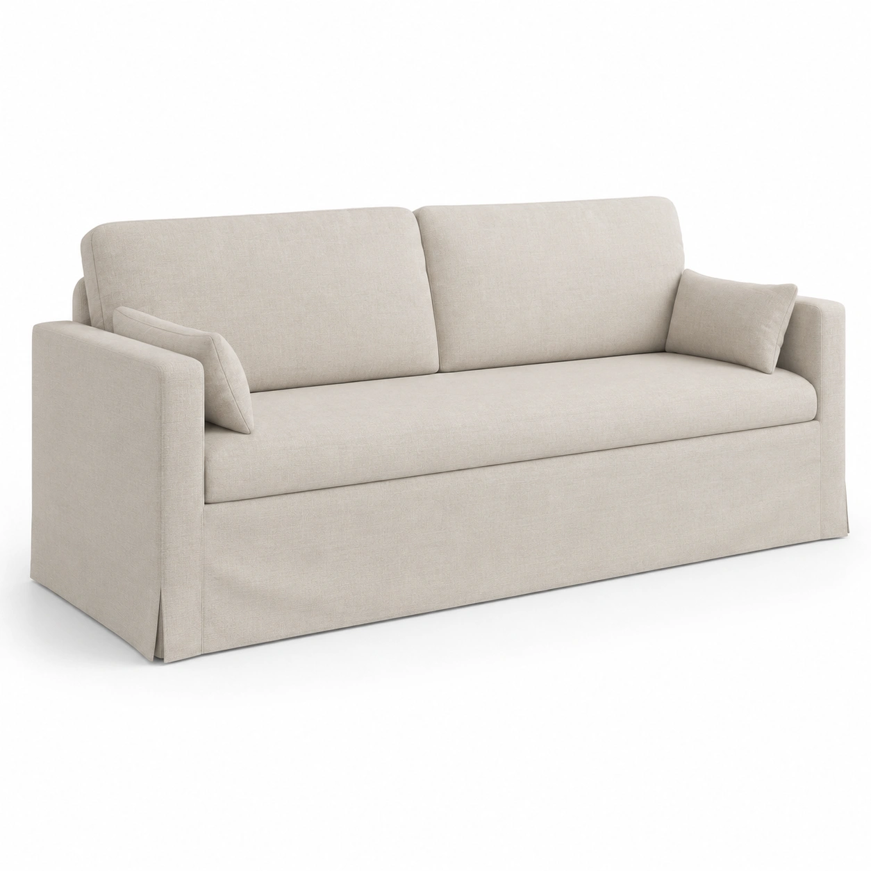 Sofa cama de dos plazas color beige-casafinohome
