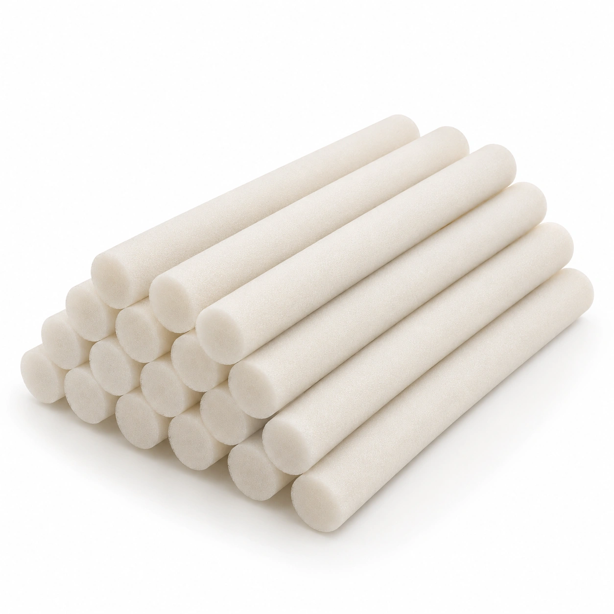 Conjunto de cojines cilindricos de espuma color beige-casafinohome