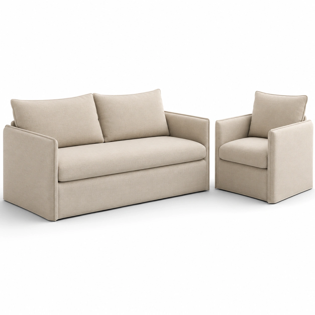 Conjunto de sillones color beige-casafinohome