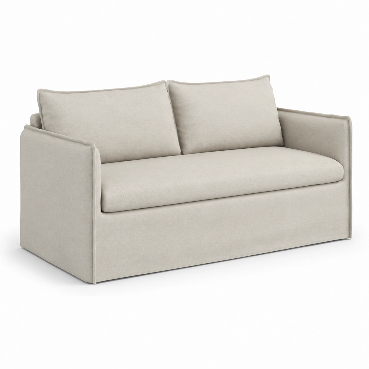 Sofa cama de dos plazas color beige-casafinohome