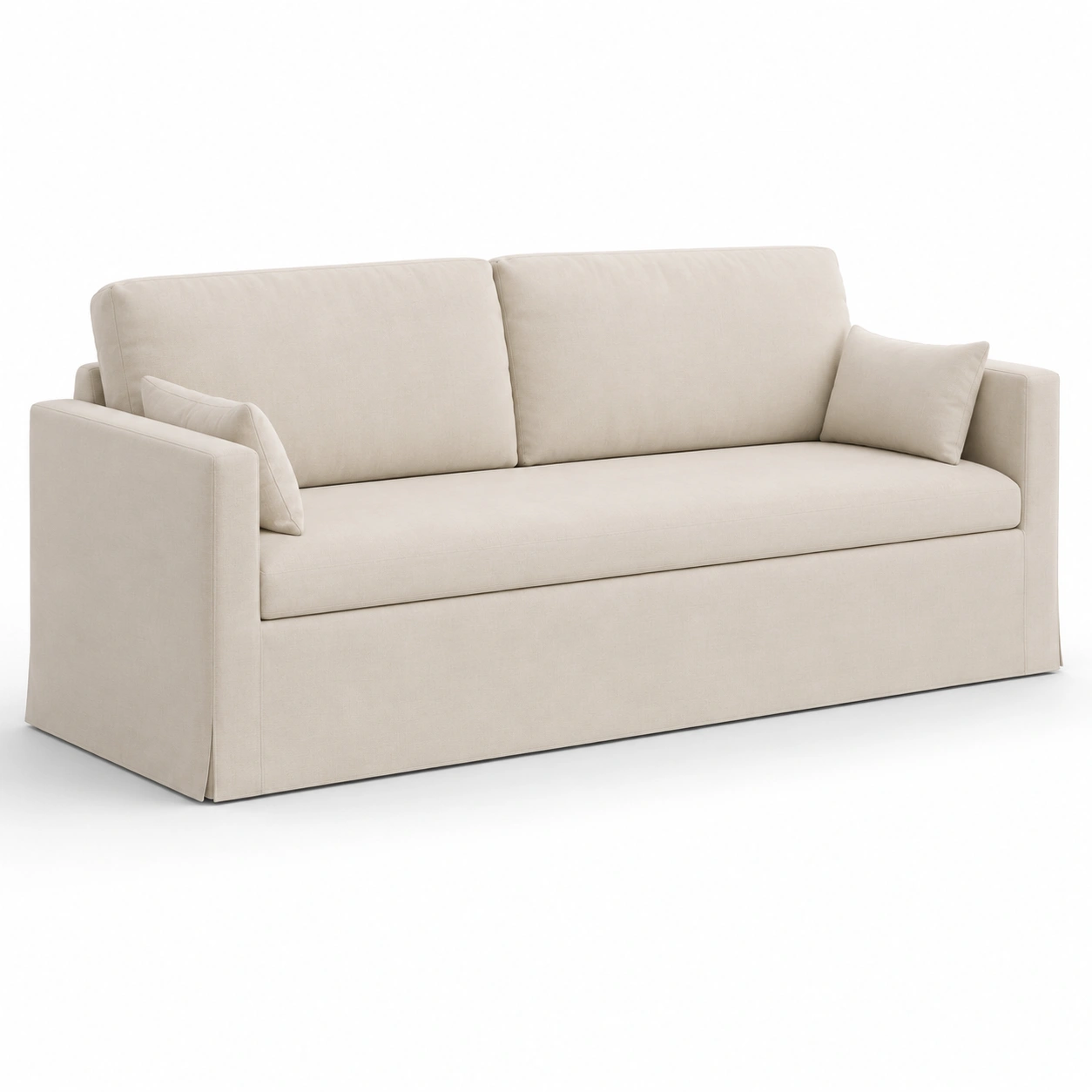 Sofa cama largo color beige-casafinohome