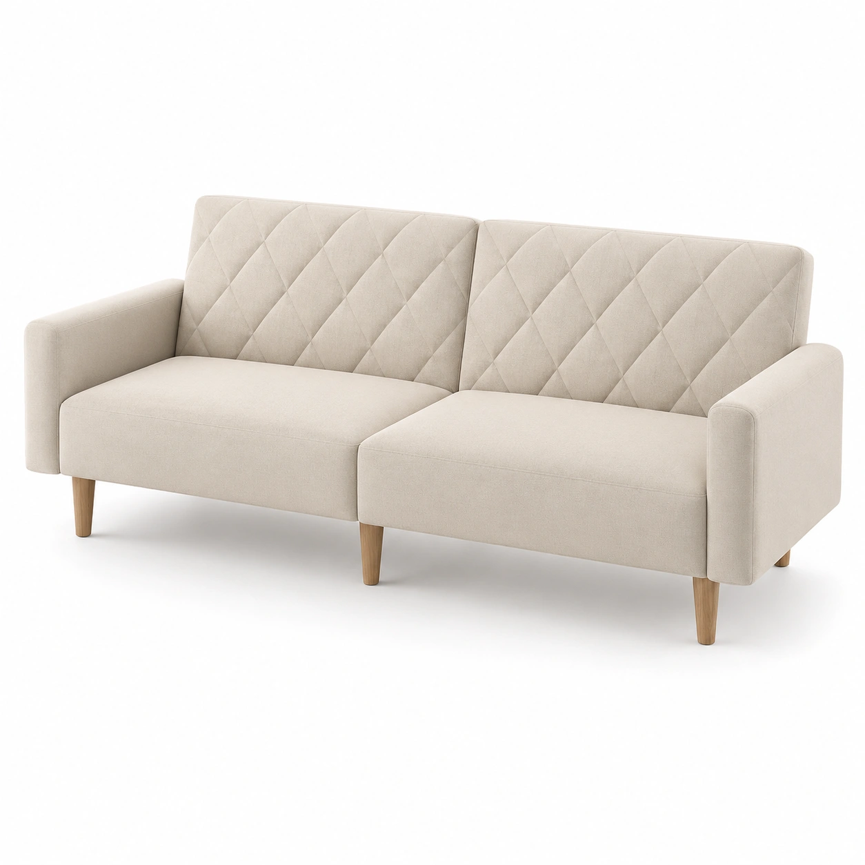 Sofa cama de dos plazas color beige-casafinohome