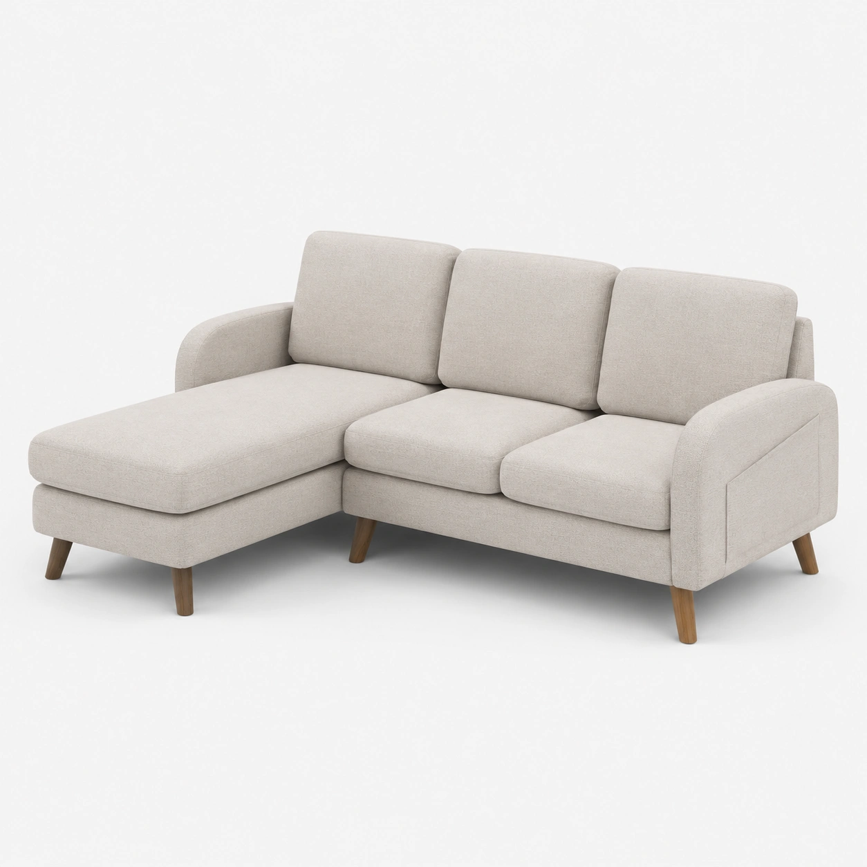 Sofa rinconero compacto color marfil-casafinohome