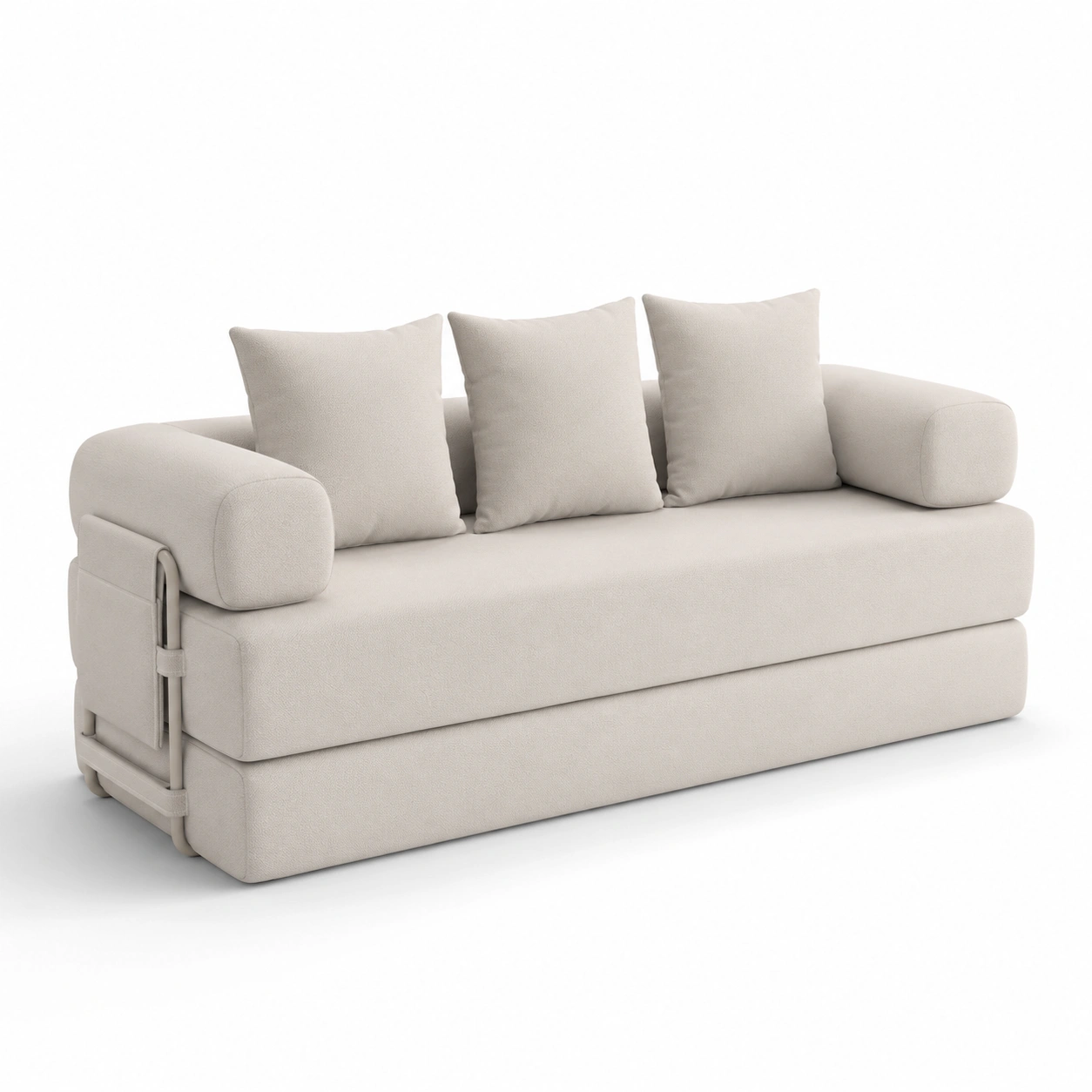 Sofa cama plegable color marfil-casafinohome