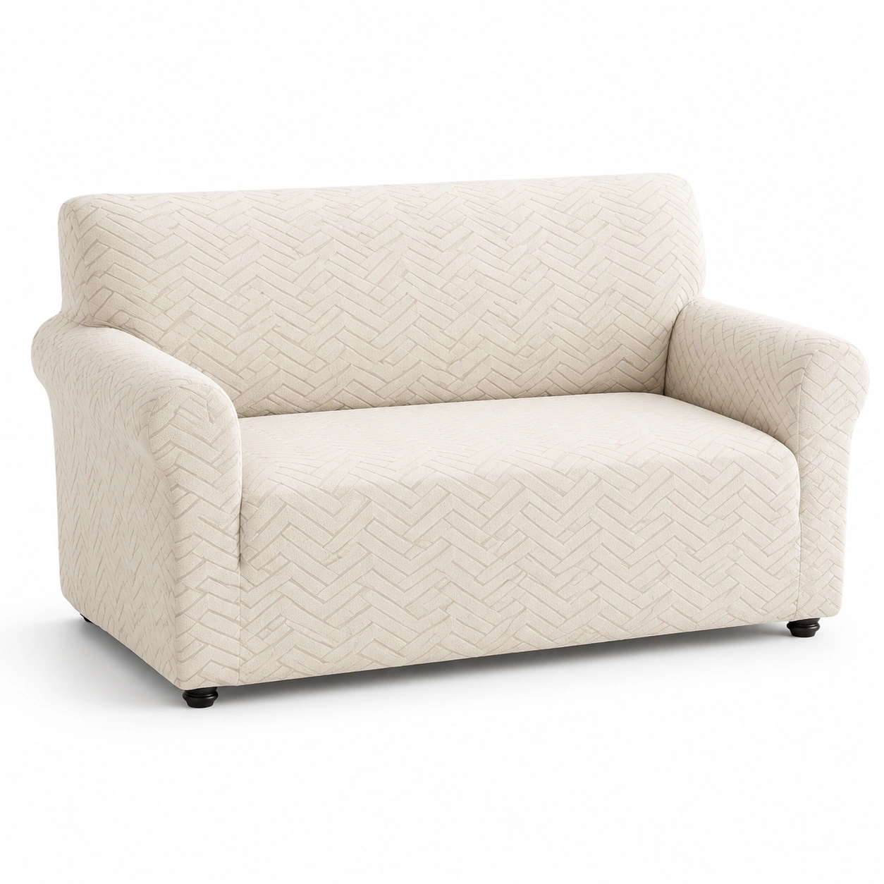 Funda para sofa de dos plazas color marfil-casafinohome
