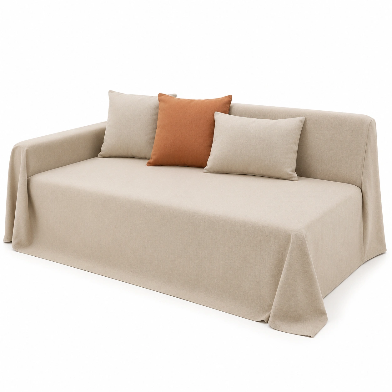 Juego de fundas para sofa color beige-casafinohome