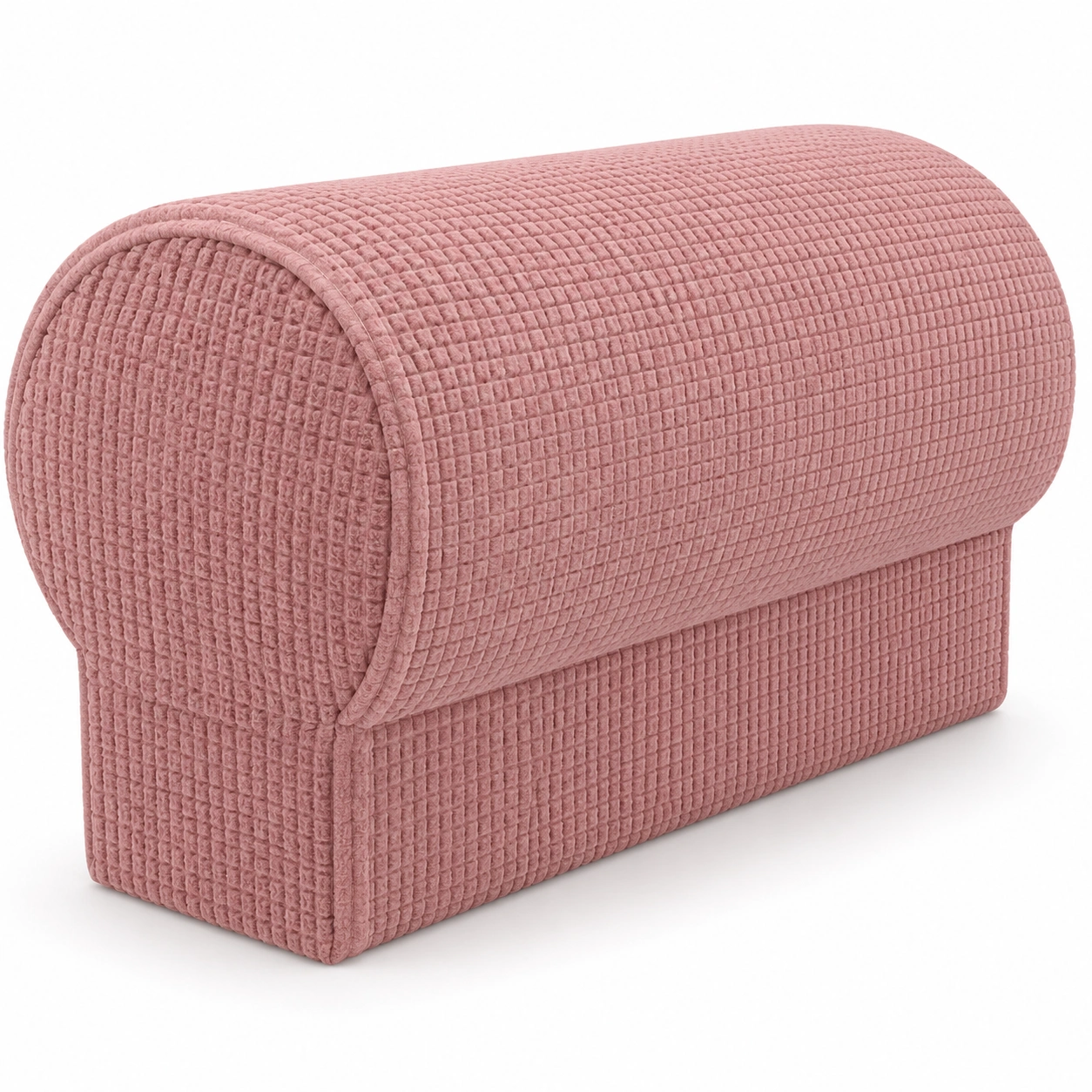 Banco otomana de terciopelo rosa-casafinohome